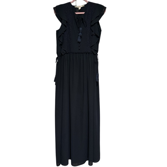 Elegant Navy Blue Maxi Dress EUC Size Med - Picture 1 of 4